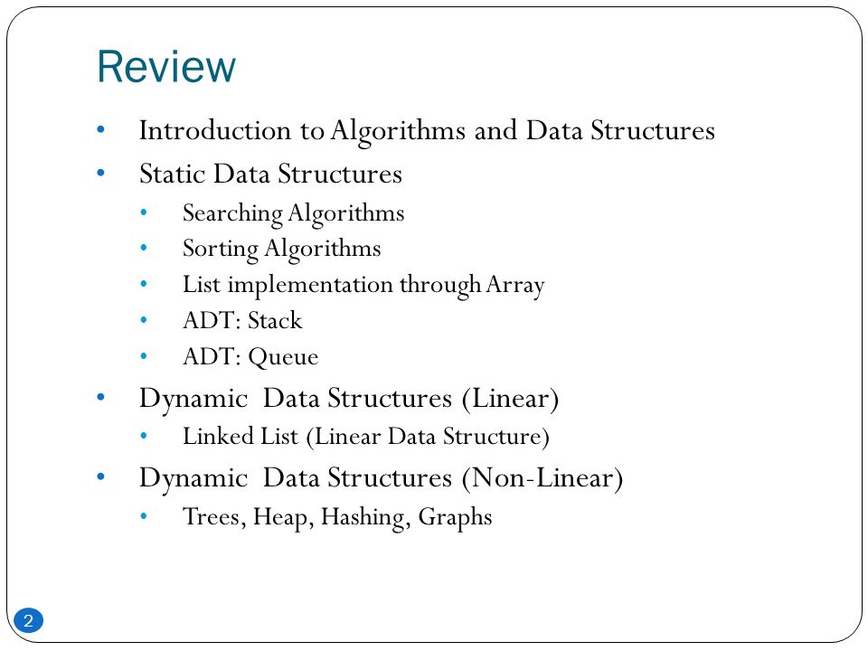 Algorithms and data structure